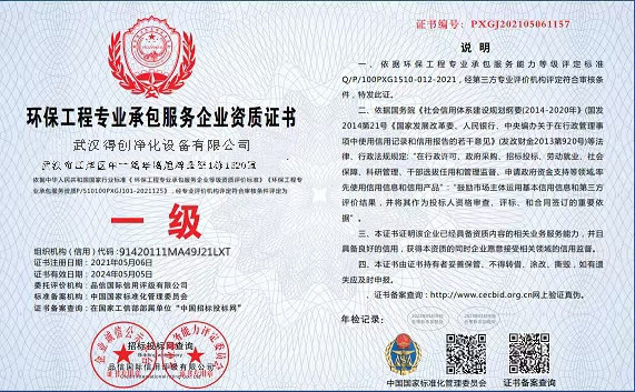 環(huán)保工程專業(yè)資質(zhì)